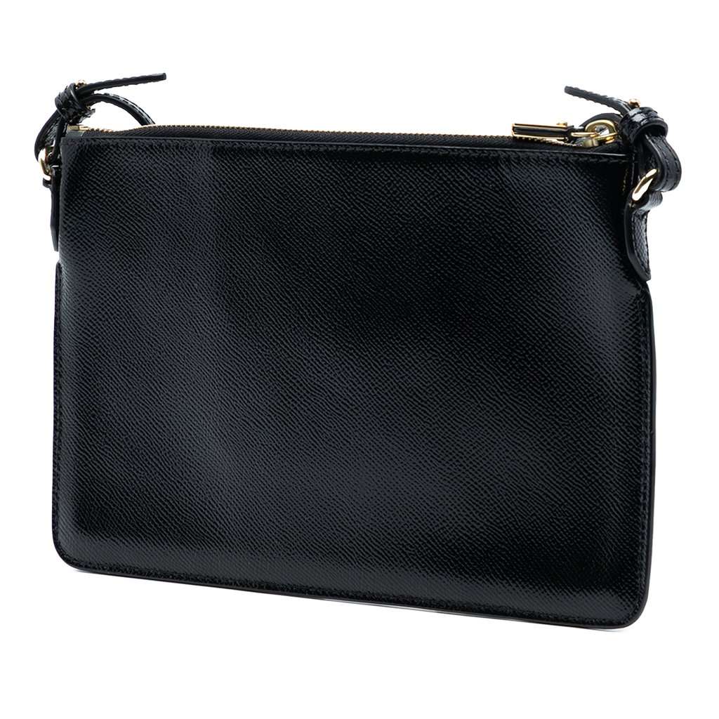 Burberry Grained Leather Peyton Crossbody Black Leather Very good condition - Back View