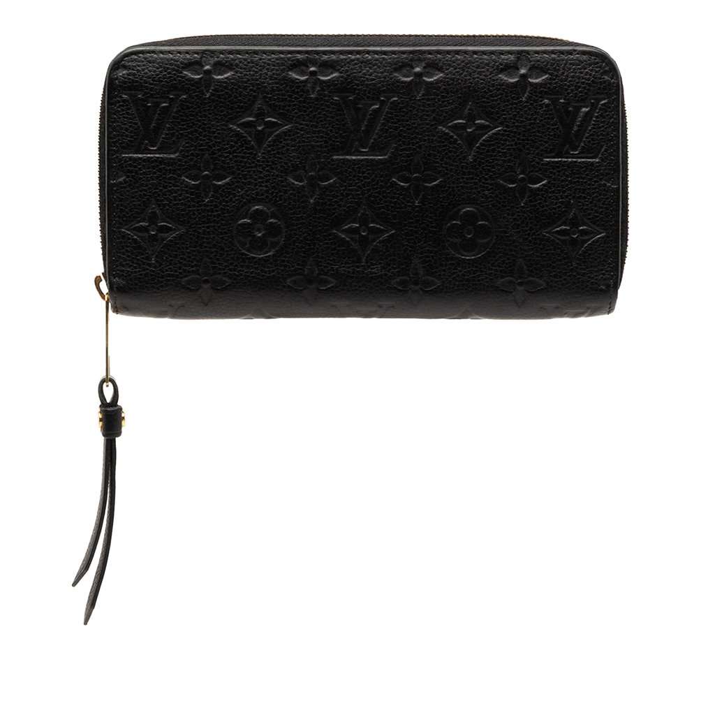 Louis Vuitton Monogram Empreinte Zippy Long Wallet Black Leather Very good condition - Front View