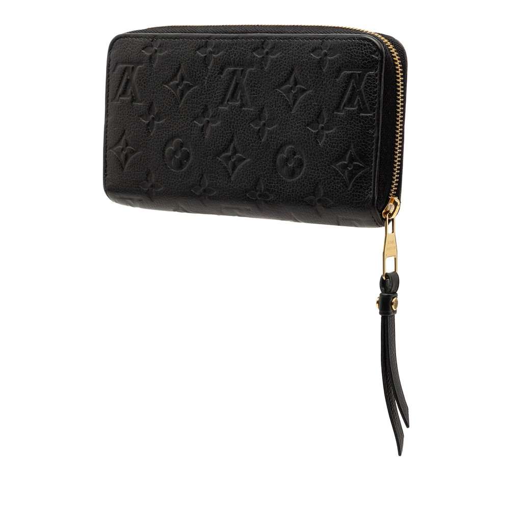 Louis Vuitton Monogram Empreinte Zippy Long Wallet Black Leather Very good condition - Back View