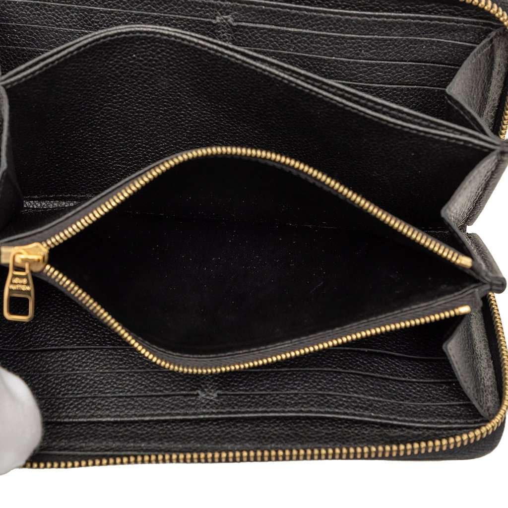 Louis Vuitton Monogram Empreinte Zippy Long Wallet Black Leather Very good condition - Model View
