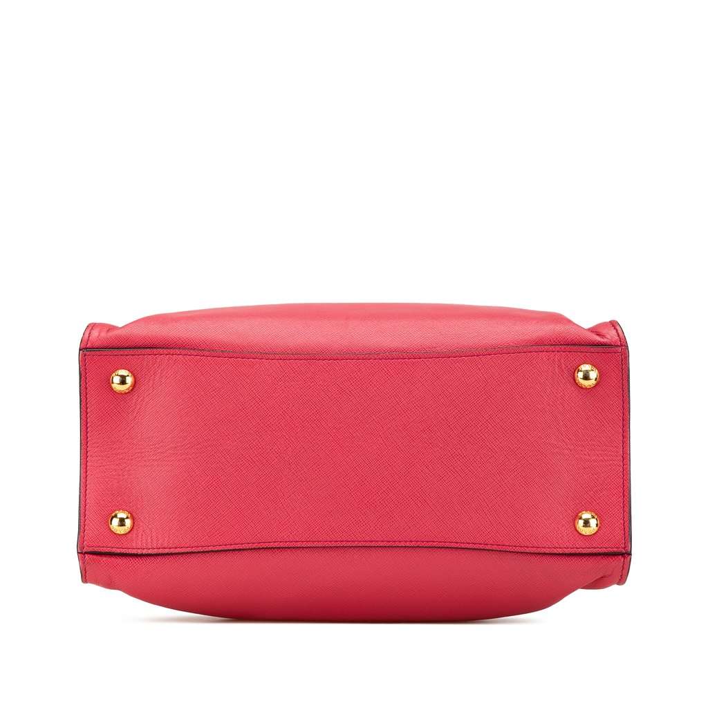Prada Saffiano Soft Triple Pocket Tote Pink Leather Very good condition - Inside View