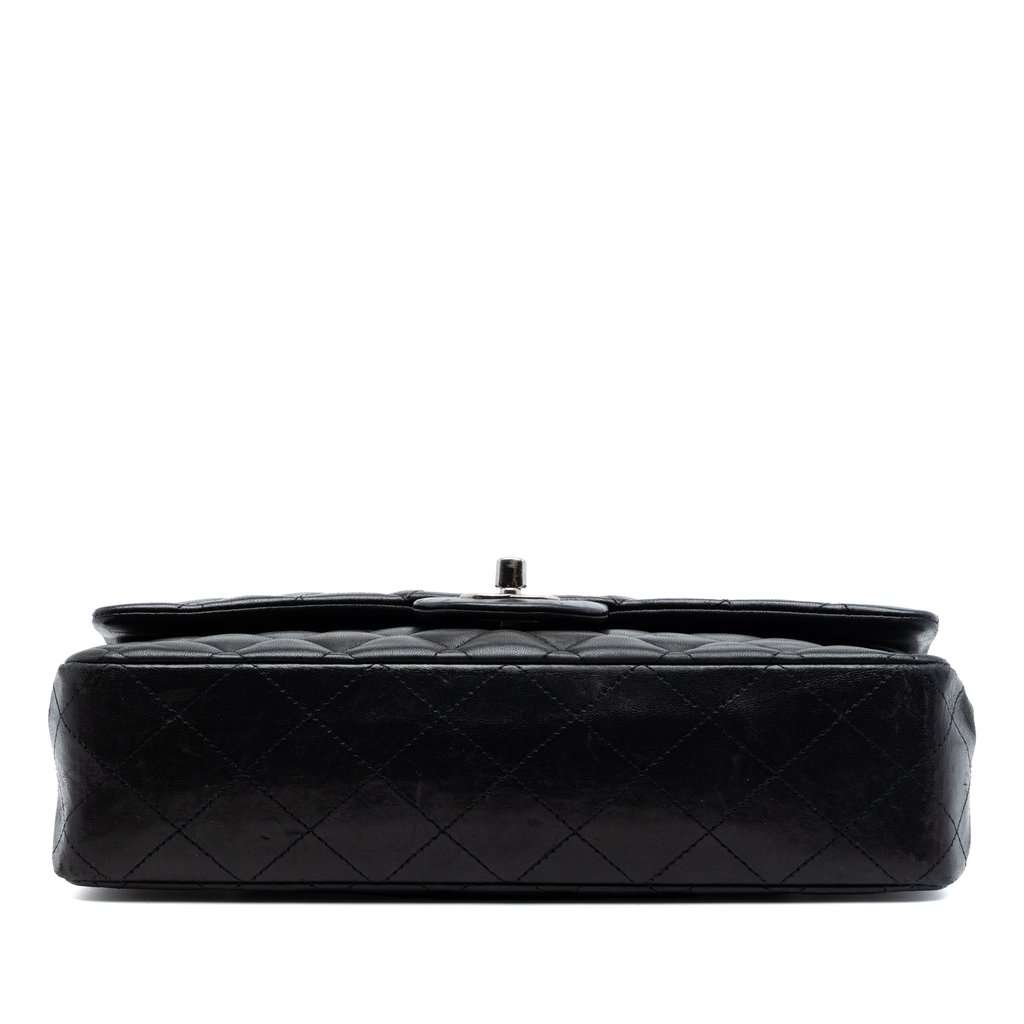 Chanel Medium Classic Lambskin Double Flap Black Leather Very good condition - Inside View