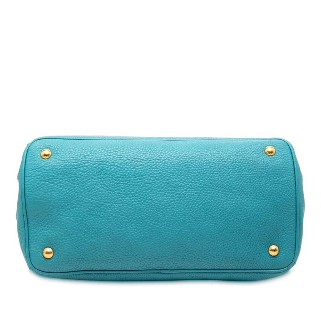 Prada Vitello Daino Open Convertible Tote Blue Leather Very good condition - Inside View