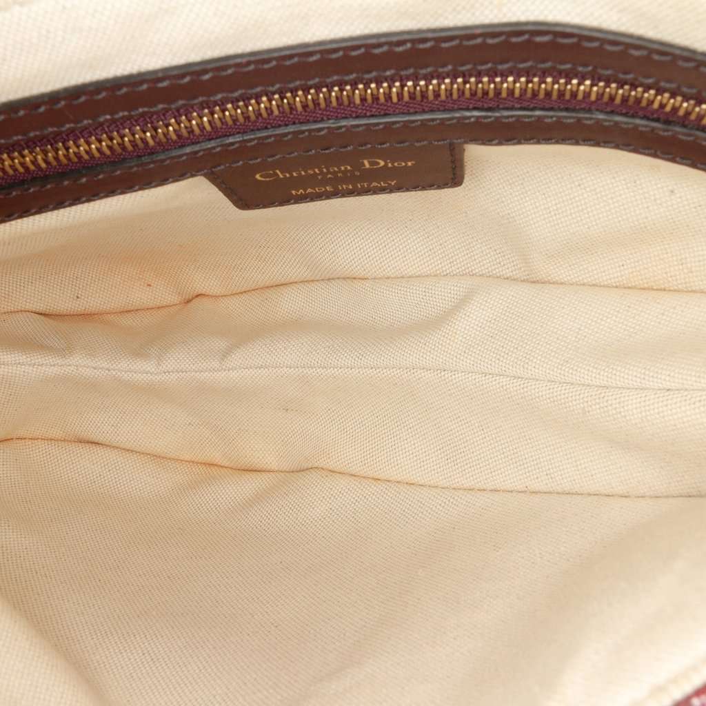 Dior Oblique Canvas Saddle Bag Red Very good - Model View
