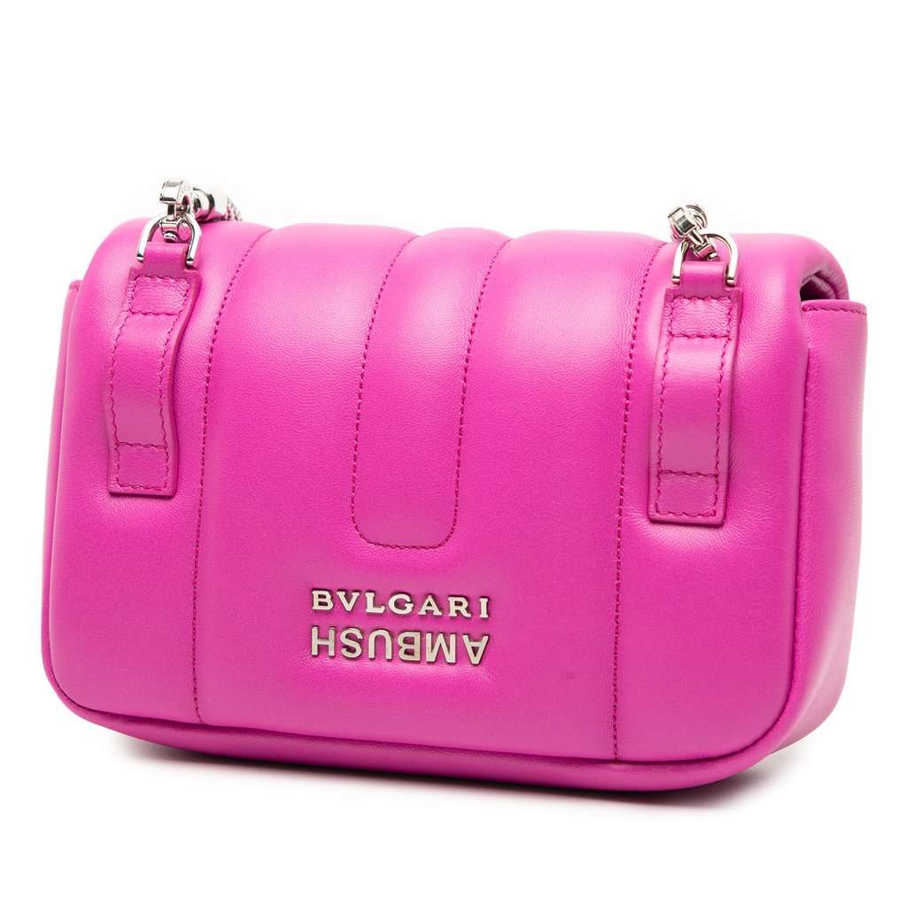 Bvlgari Ambush Nappa Serpenti Convertible Belt Bag Pink Leather Very good - Back View