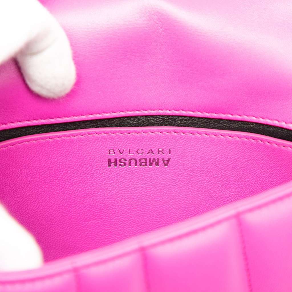 Bvlgari Ambush Nappa Serpenti Convertible Belt Bag Pink Leather Very good - Box View