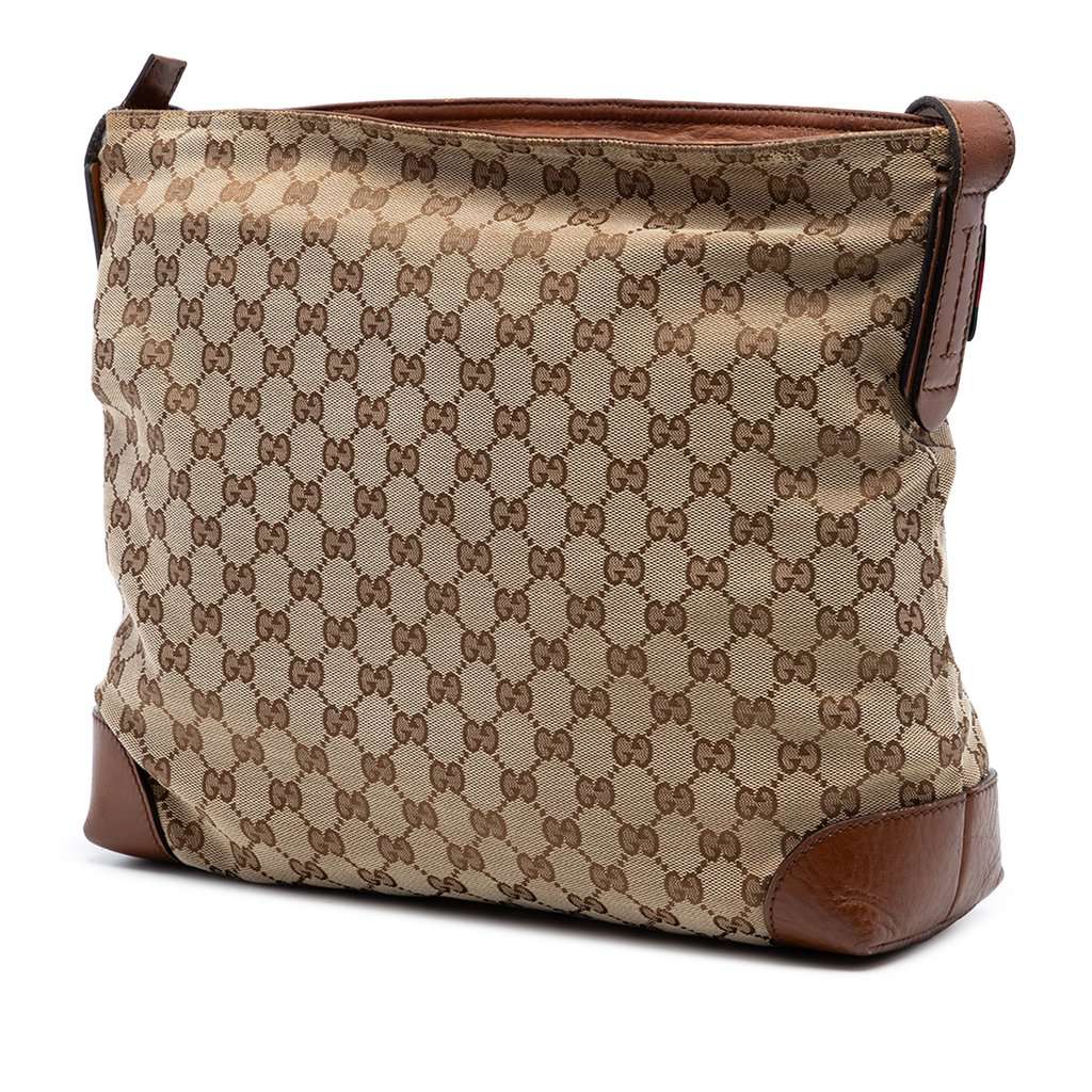 Gucci GG Canvas Web Crossbody Beige Very good condition - Back View