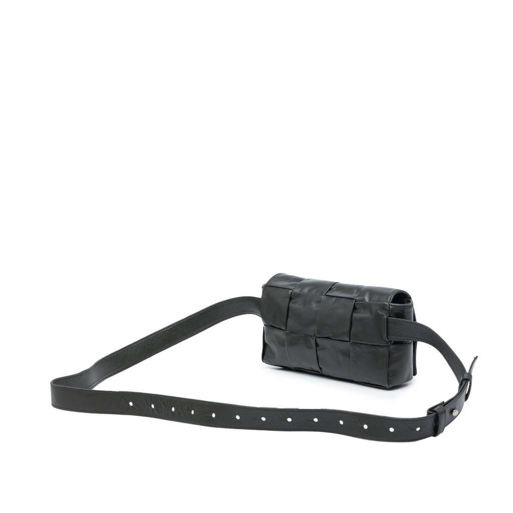 Bottega Veneta Paper Calfskin Intrecciato Cassette Belt Bag Other Leather Very good condition - Back View