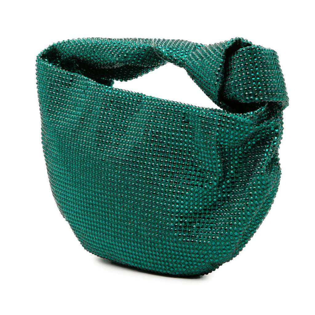 Bottega Veneta Mini Crystal Embellished Satin Jodie Green Very good condition - Back View