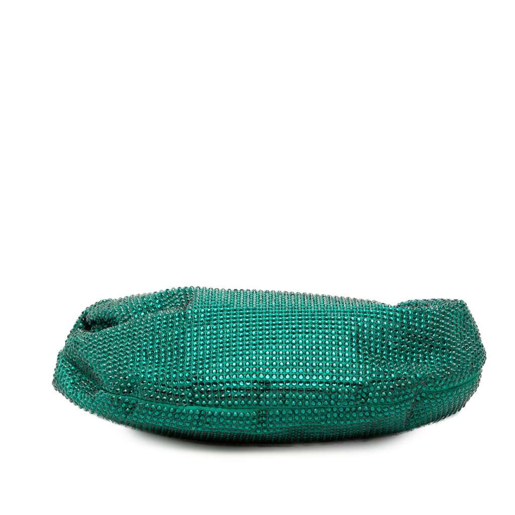Bottega Veneta Mini Crystal Embellished Satin Jodie Green Very good condition - Inside View