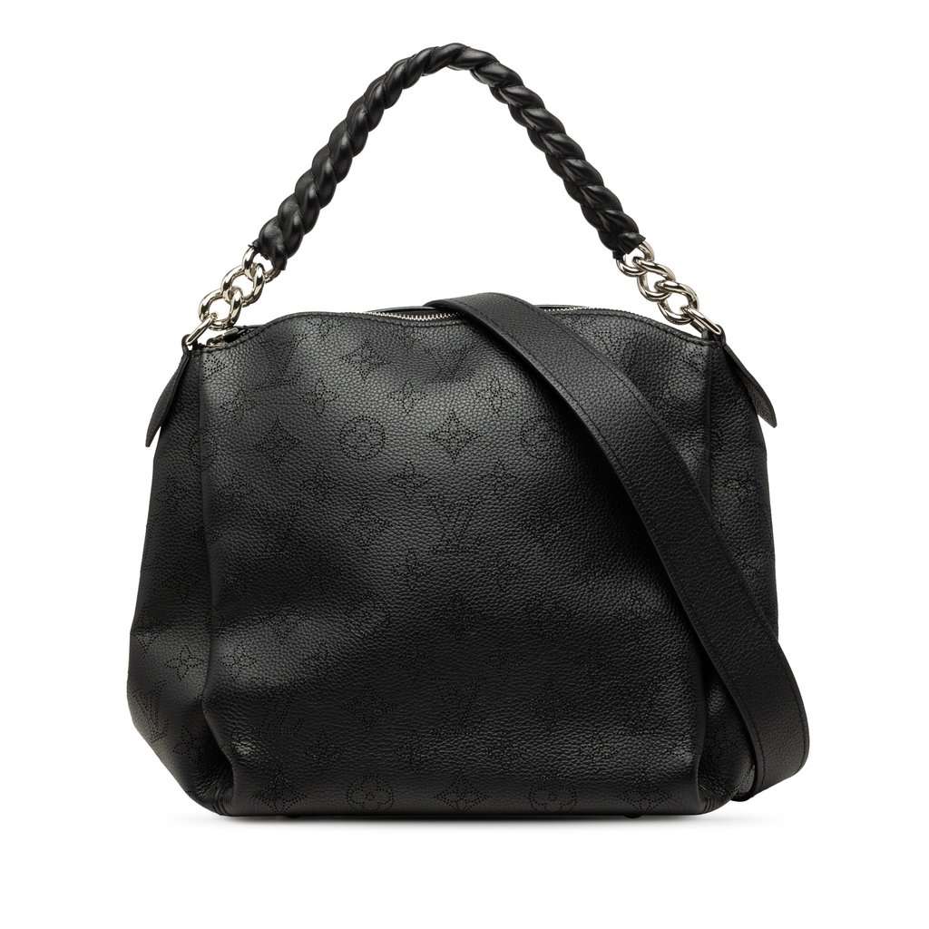 Louis Vuitton Monogram Mahina Babylone Chain BB Black Leather Very good - Front View