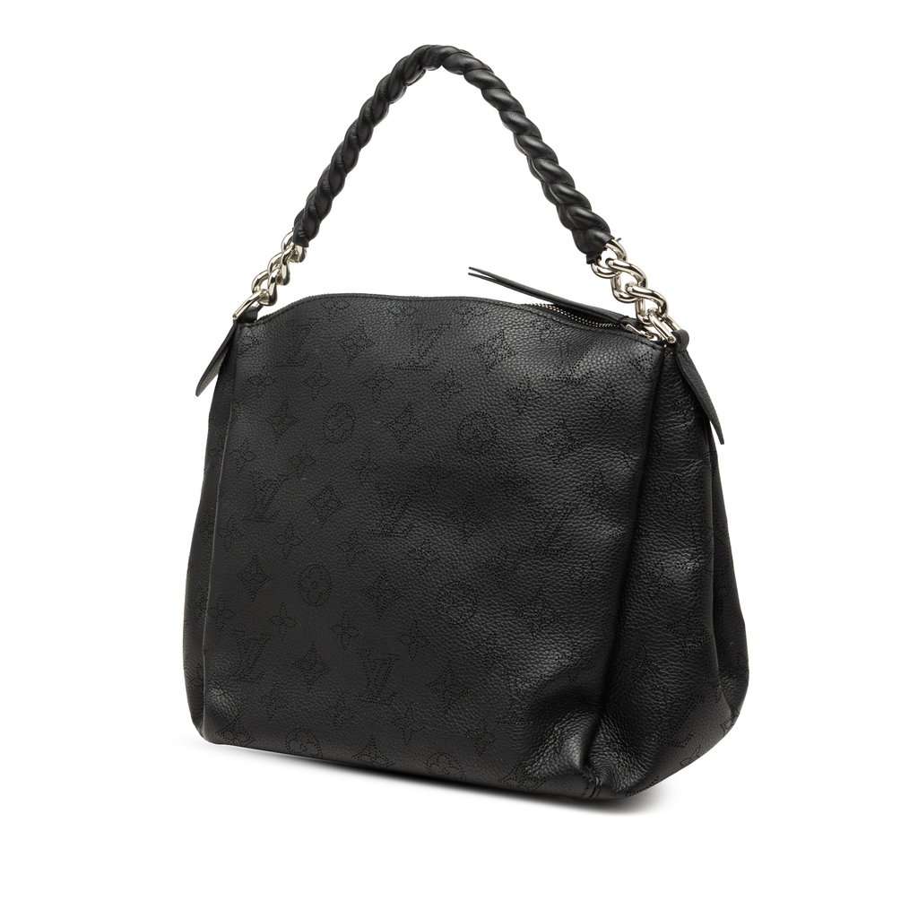 Louis Vuitton Monogram Mahina Babylone Chain BB Black Leather Very good - Back View