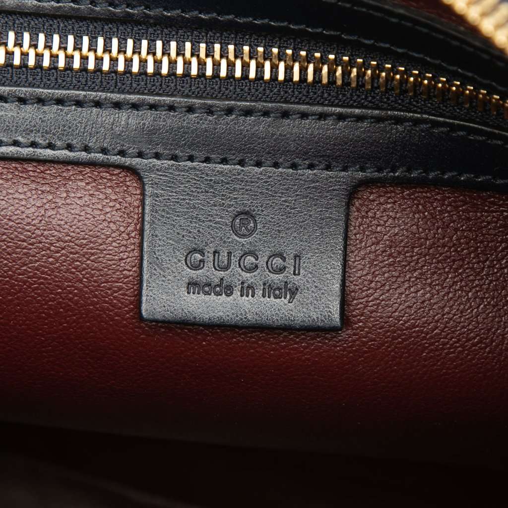 Gucci Small Canvas Horsebit 1955 Satchel Beige Very good condition - Box View