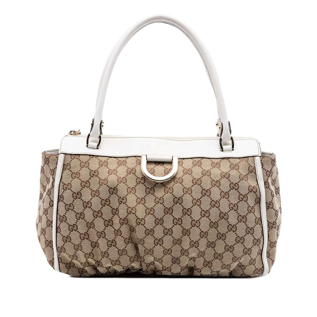 Gucci GG Canvas Abbey D Ring Tote Beige Very good condition - Front View