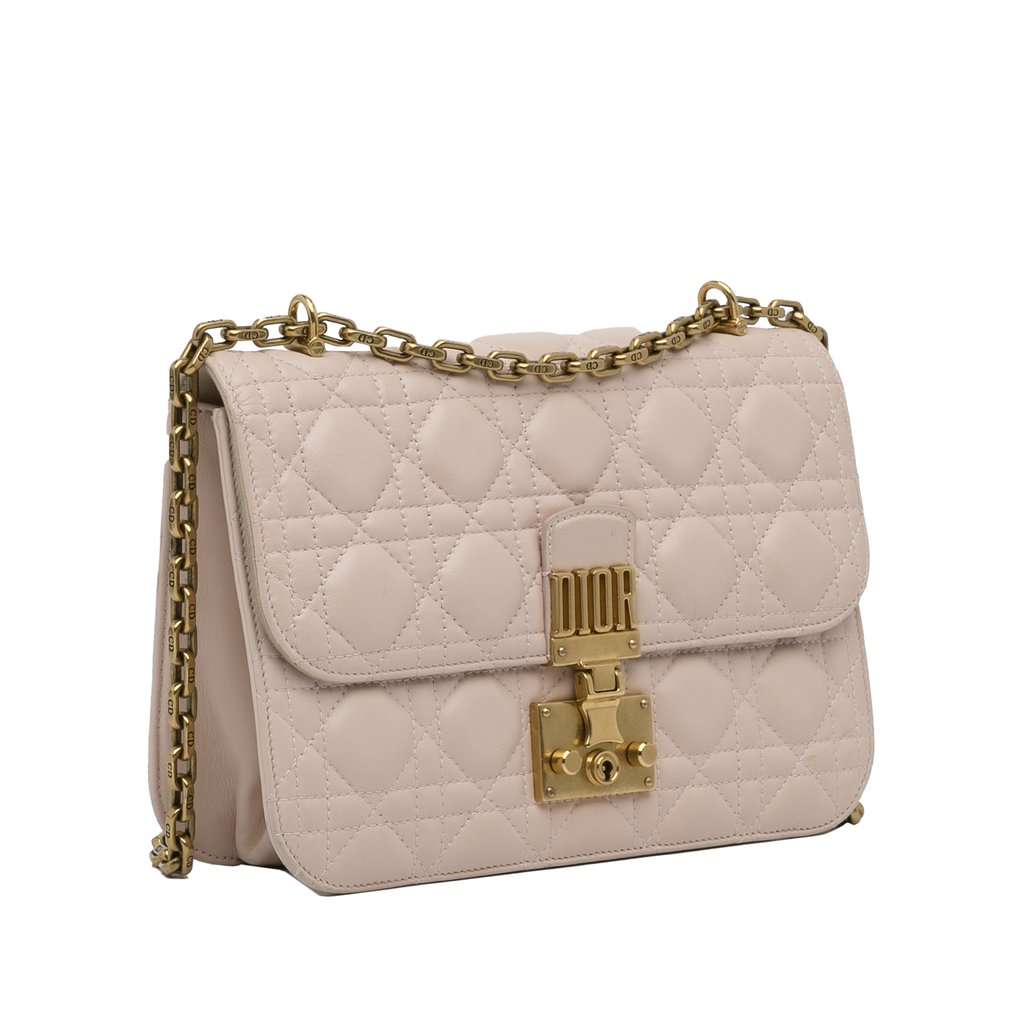 Dior Cannage Dioraddict Crossbody Pink Leather Very good - Back View