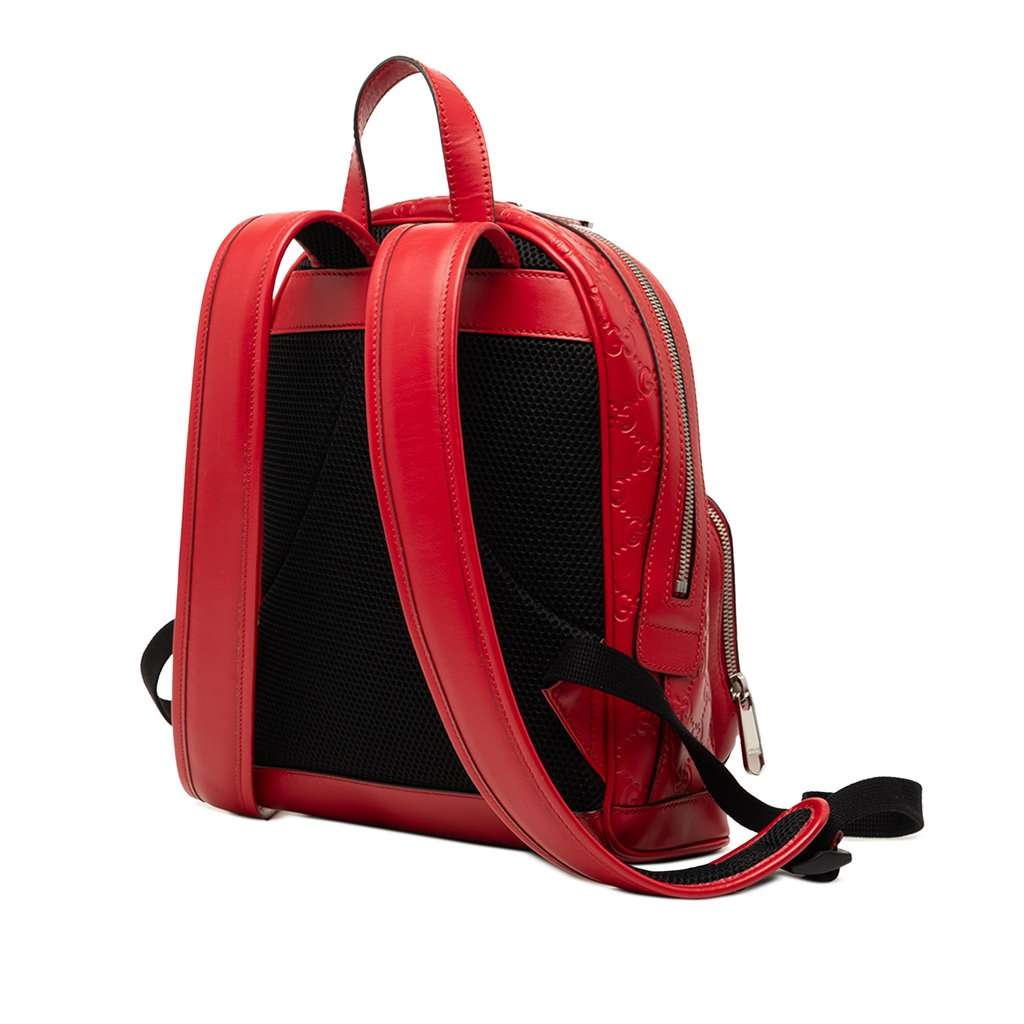 Gucci Guccissima Backpack Red Leather Very good - Back View