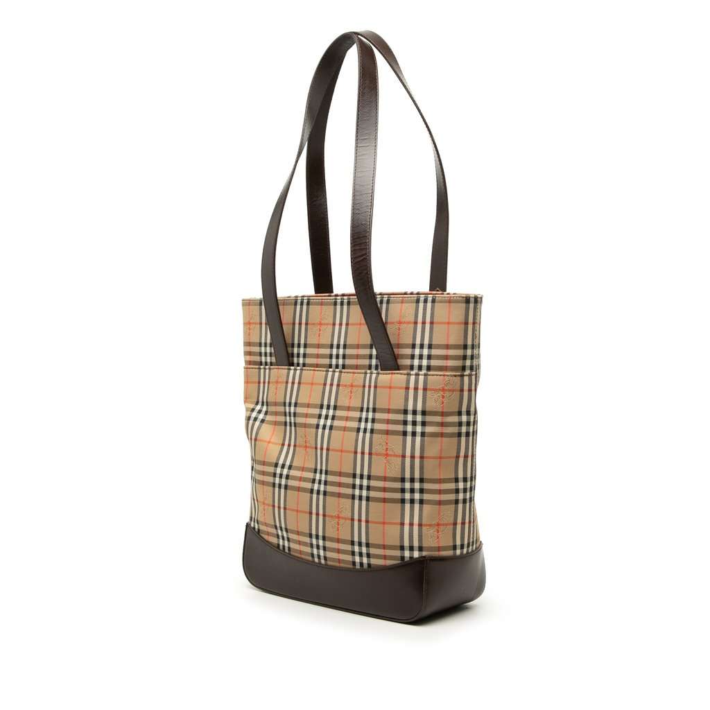 Burberry Haymarket Check Canvas Tote Beige Very good condition - Back View