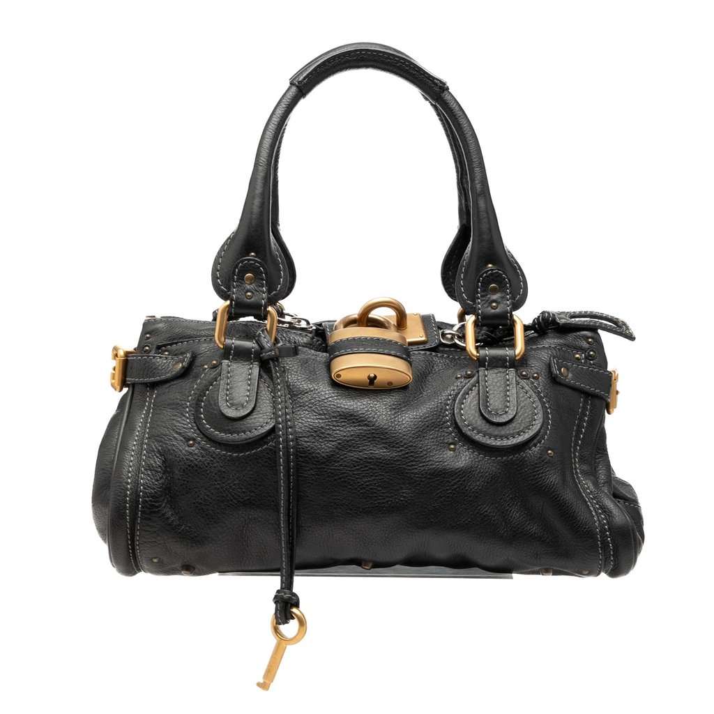 Chloé Leather Paddington Handbag Black Leather Very good - Front View