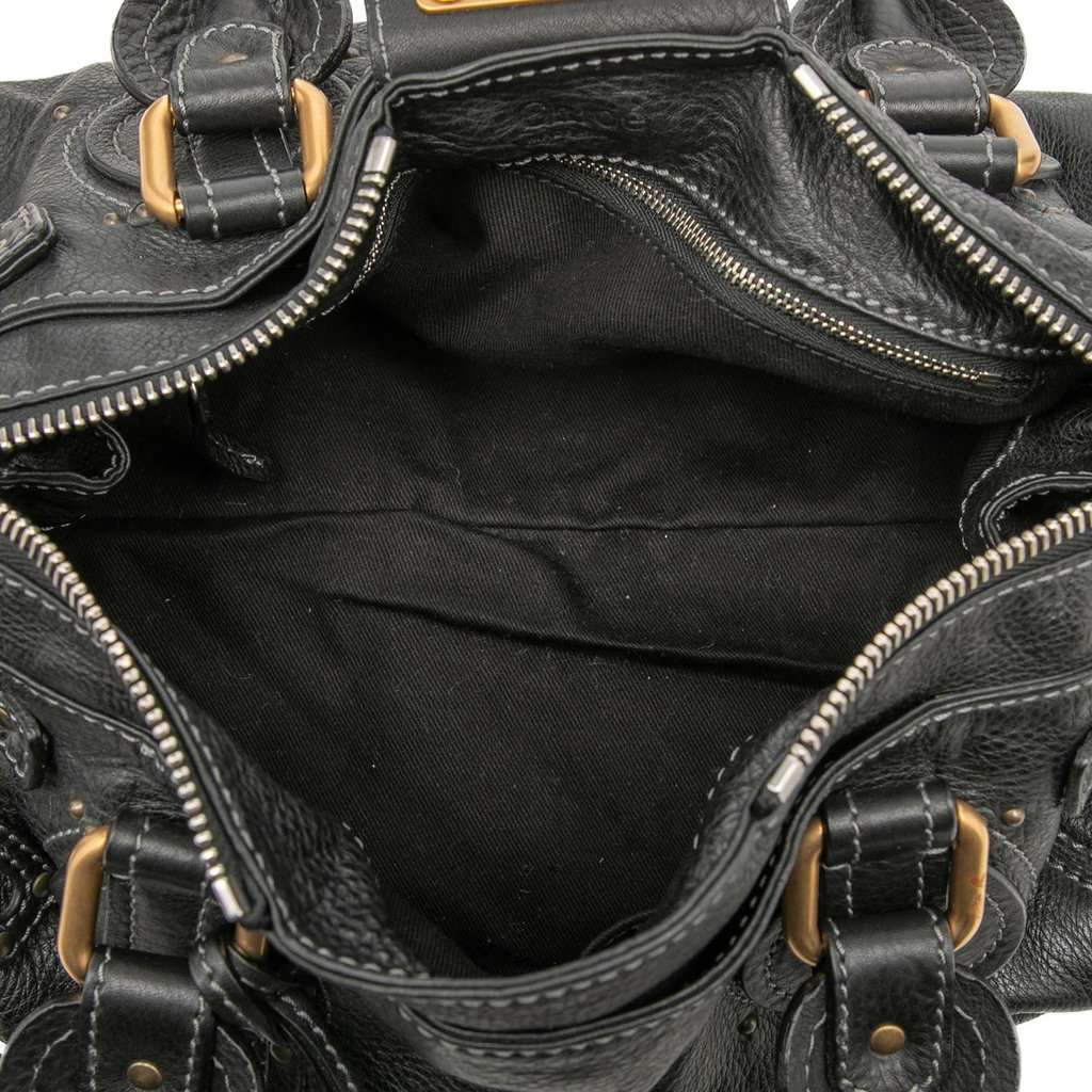 Chloé Leather Paddington Handbag Black Leather Very good - Model View