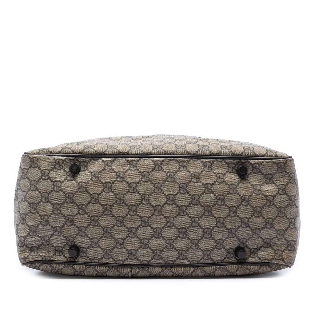 Gucci GG Supreme Interlocking G Briefcase Beige Very good condition - Inside View