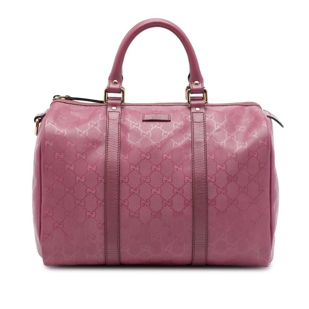 Gucci Medium GG Imprime Joy Boston Bag Brown Good - Front View