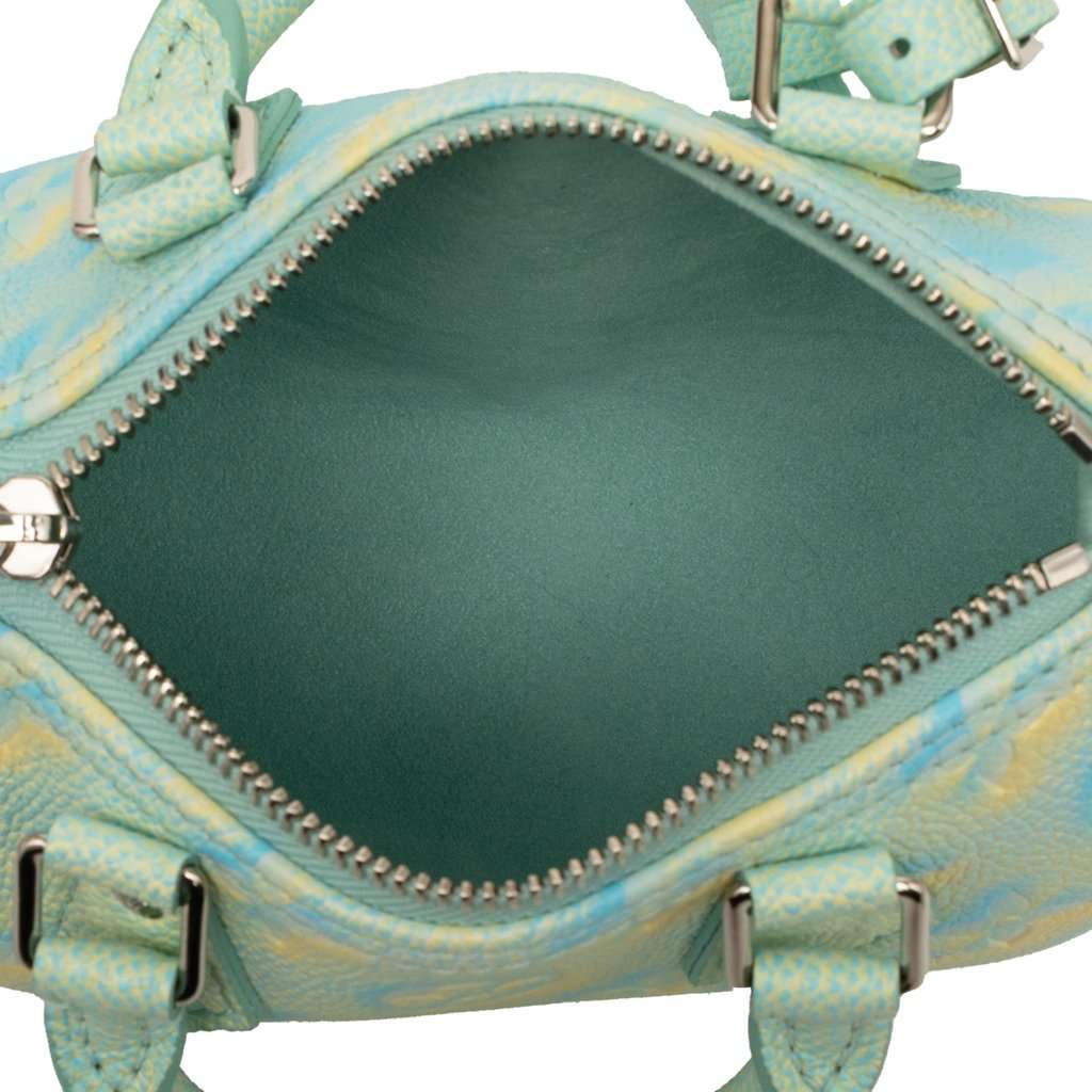 Louis Vuitton Monogram Empreinte Summer Stardust Nano Speedy Green Leather Very good condition - Model View