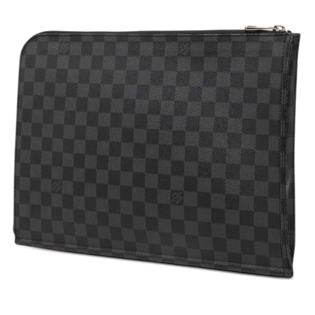 Louis Vuitton Damier Graphite Poche Documents Portfolio Black Very good - Back View