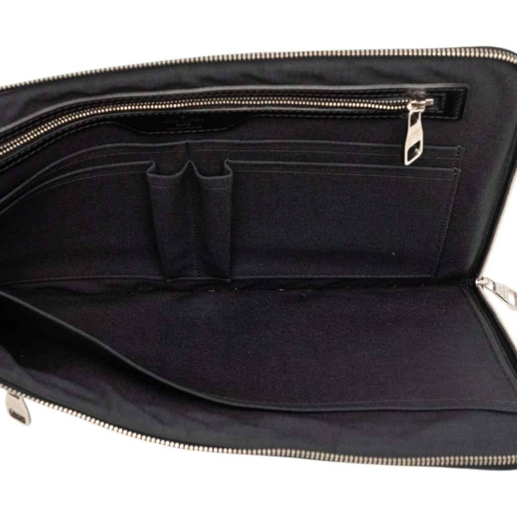 Louis Vuitton Damier Graphite Poche Documents Portfolio Black Very good - Model View