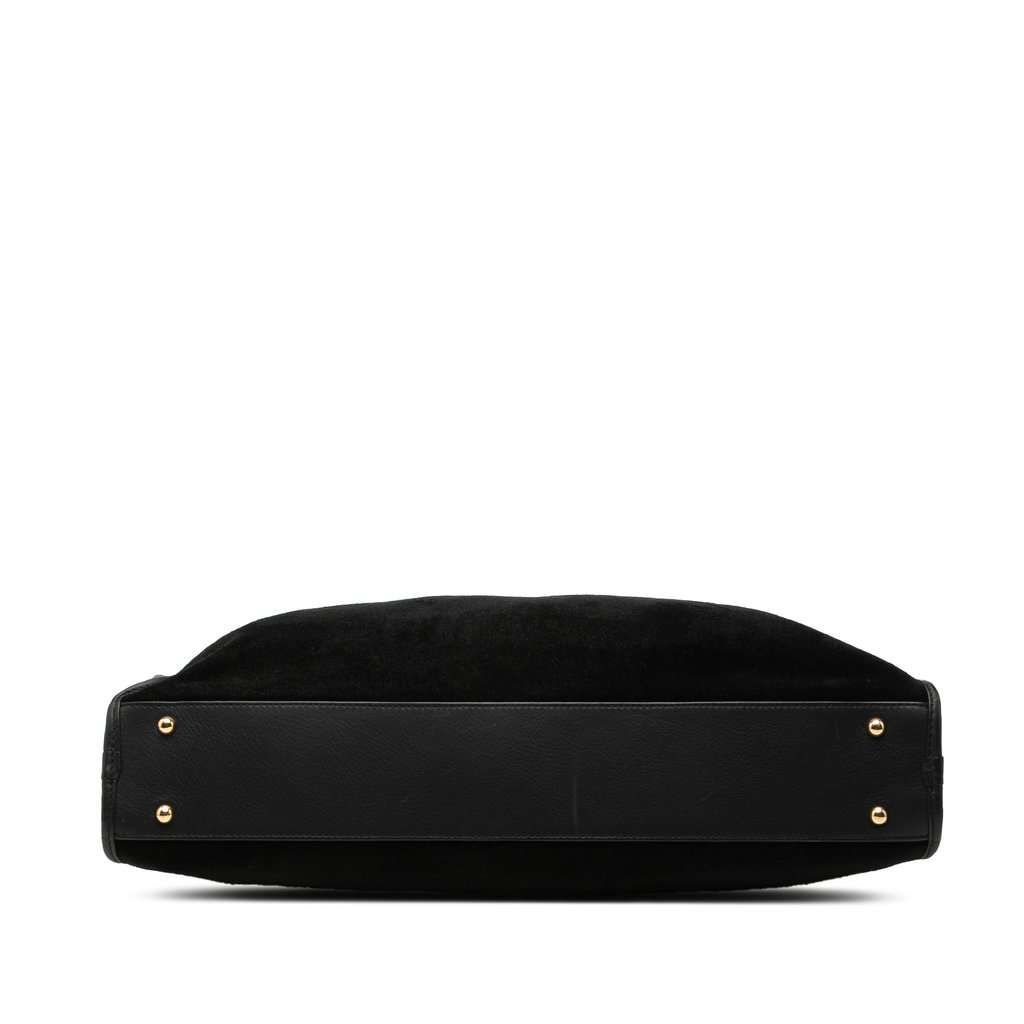 LOEWE Suede Amazona Business Bag Black Leather Very good - Inside View