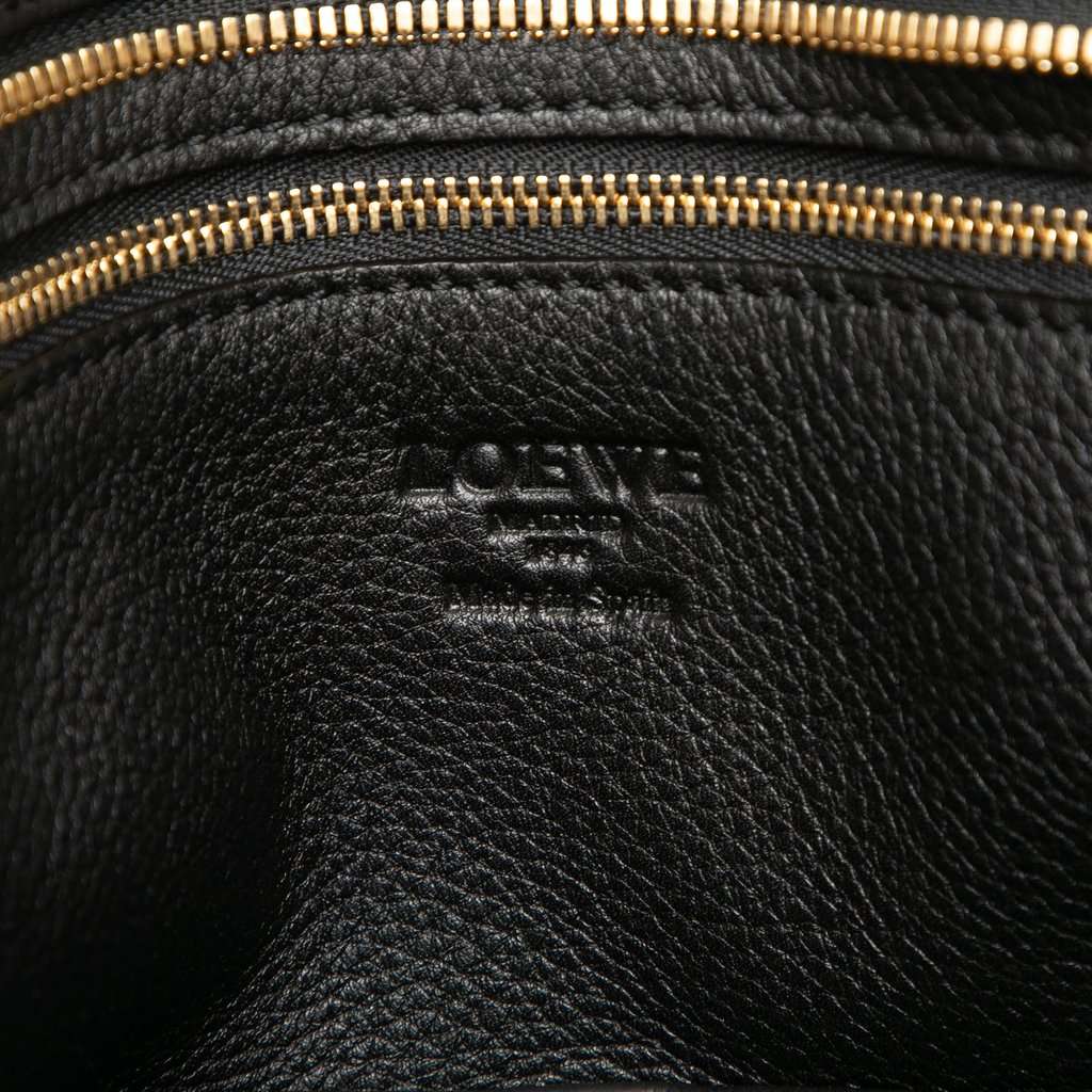 LOEWE Suede Amazona Business Bag Black Leather Very good - Box View
