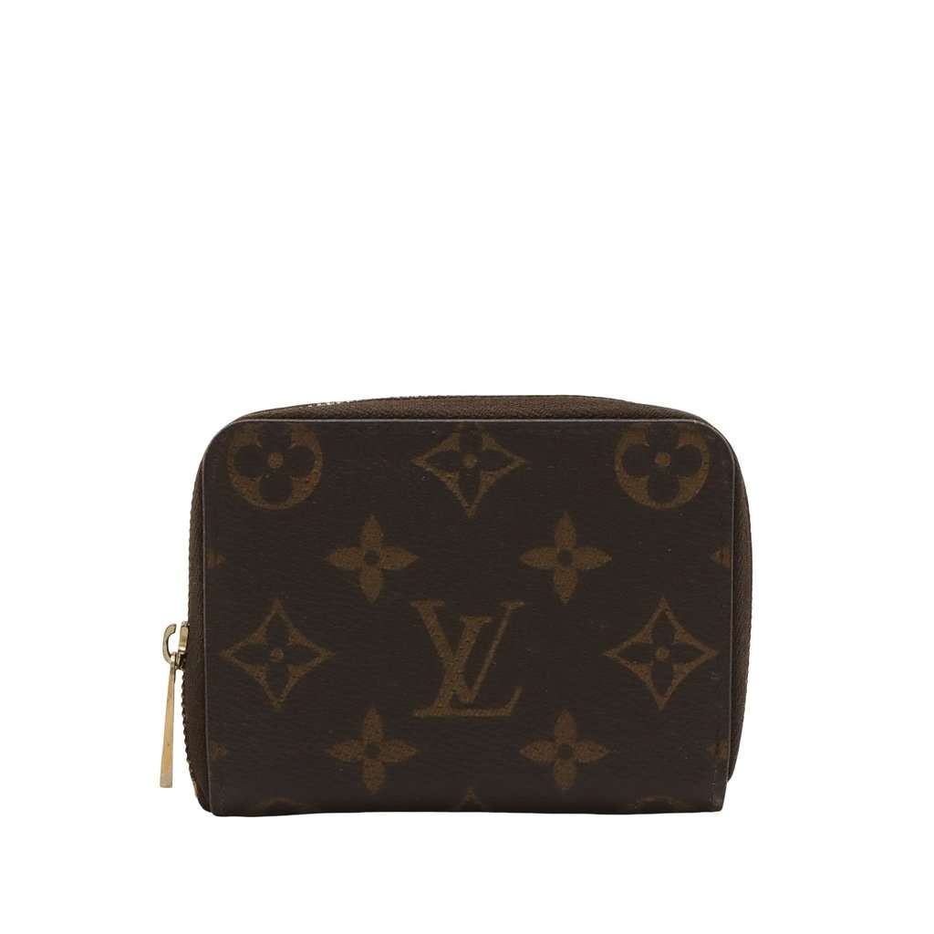 Louis Vuitton Monogram Zippy Coin Purse Brown Very good - Front View