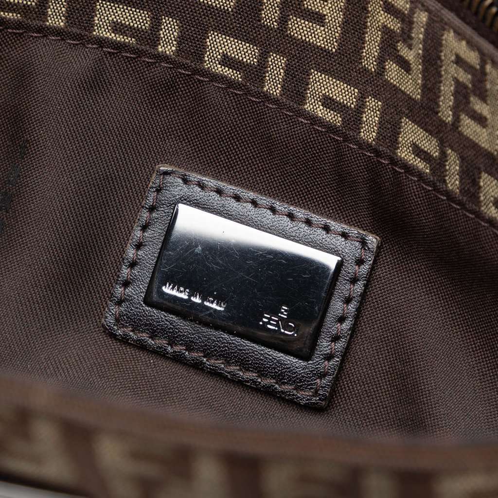 Fendi Zucchino Canvas Tote Brown Very good condition - Box View