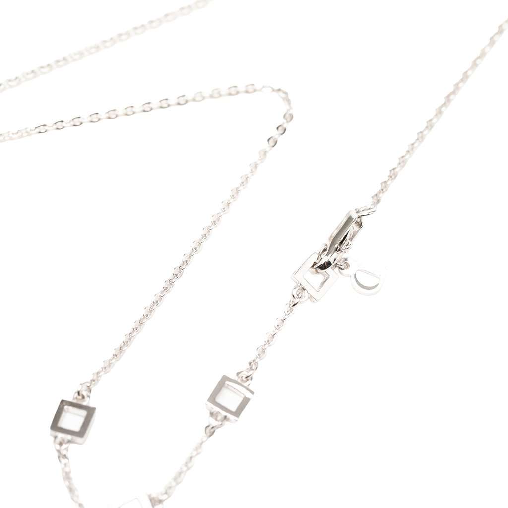 Dior Brass I Love Dior Heart and Arrow Pendant Necklace Silver Metal Very good - Box View