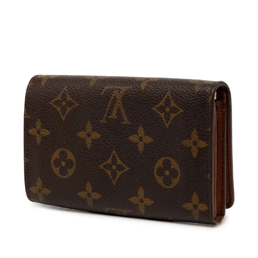 Louis Vuitton Monogram Porte Monnaie Tresor Wallet Brown Very good condition - Back View