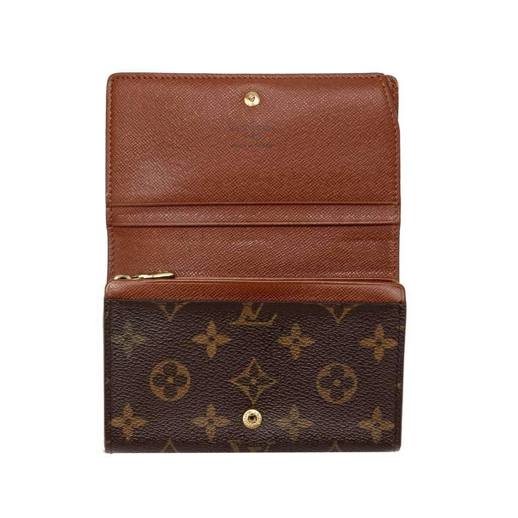 Louis Vuitton Monogram Porte Monnaie Tresor Wallet Brown Very good condition - Model View