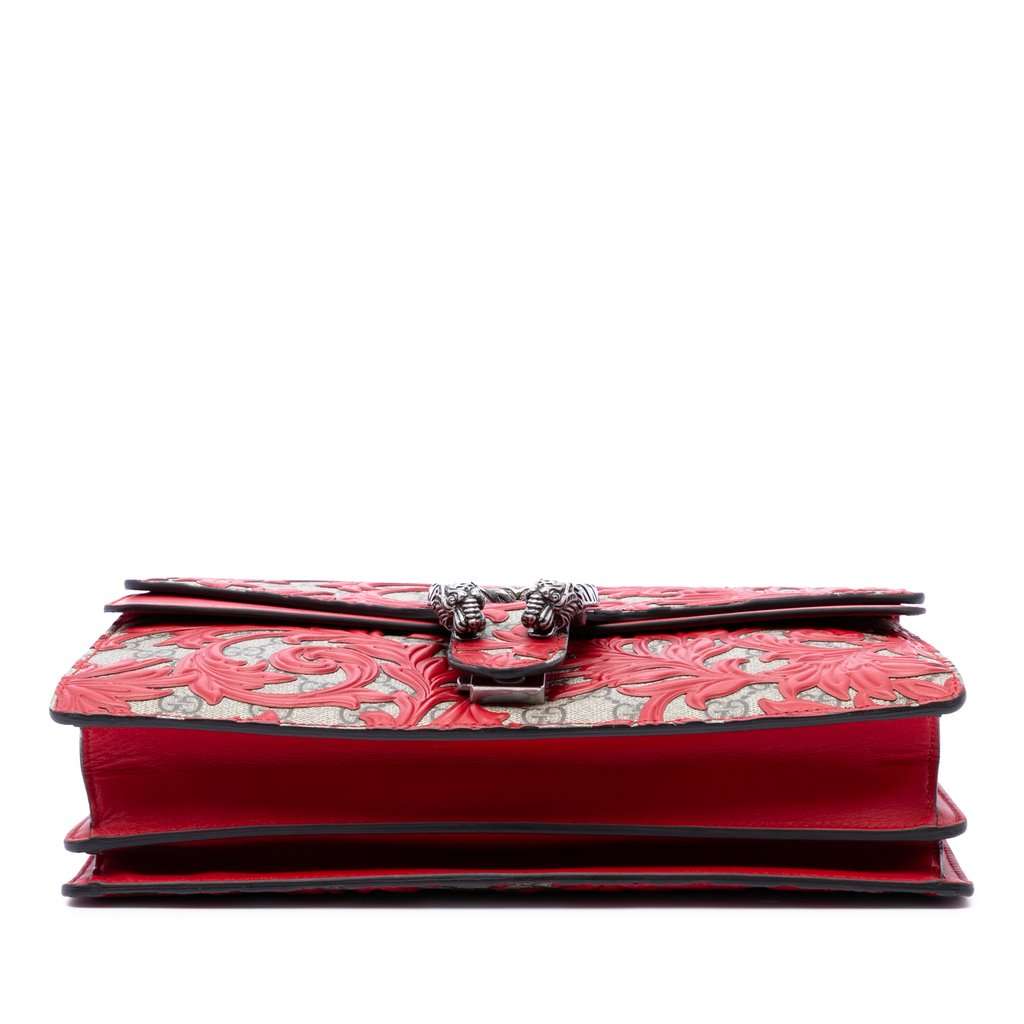 Gucci Medium GG Supreme Arabesque Dionysus Shoulder Bag Red Very good - Inside View