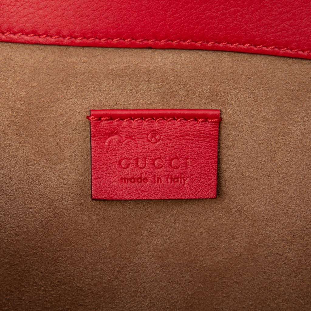 Gucci Medium GG Supreme Arabesque Dionysus Shoulder Bag Red Very good - Box View