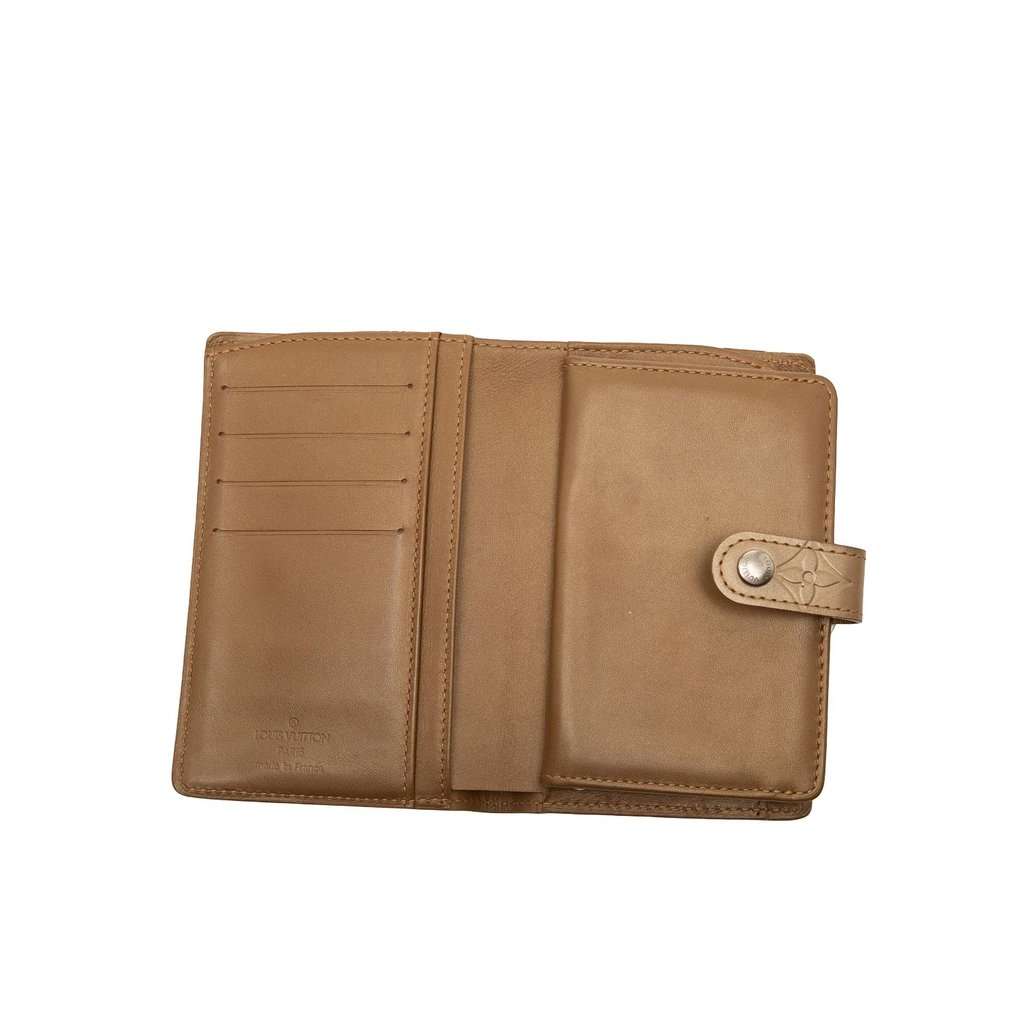 Louis Vuitton Monogram Mat French Purse Brown Leather Very good condition - Model View