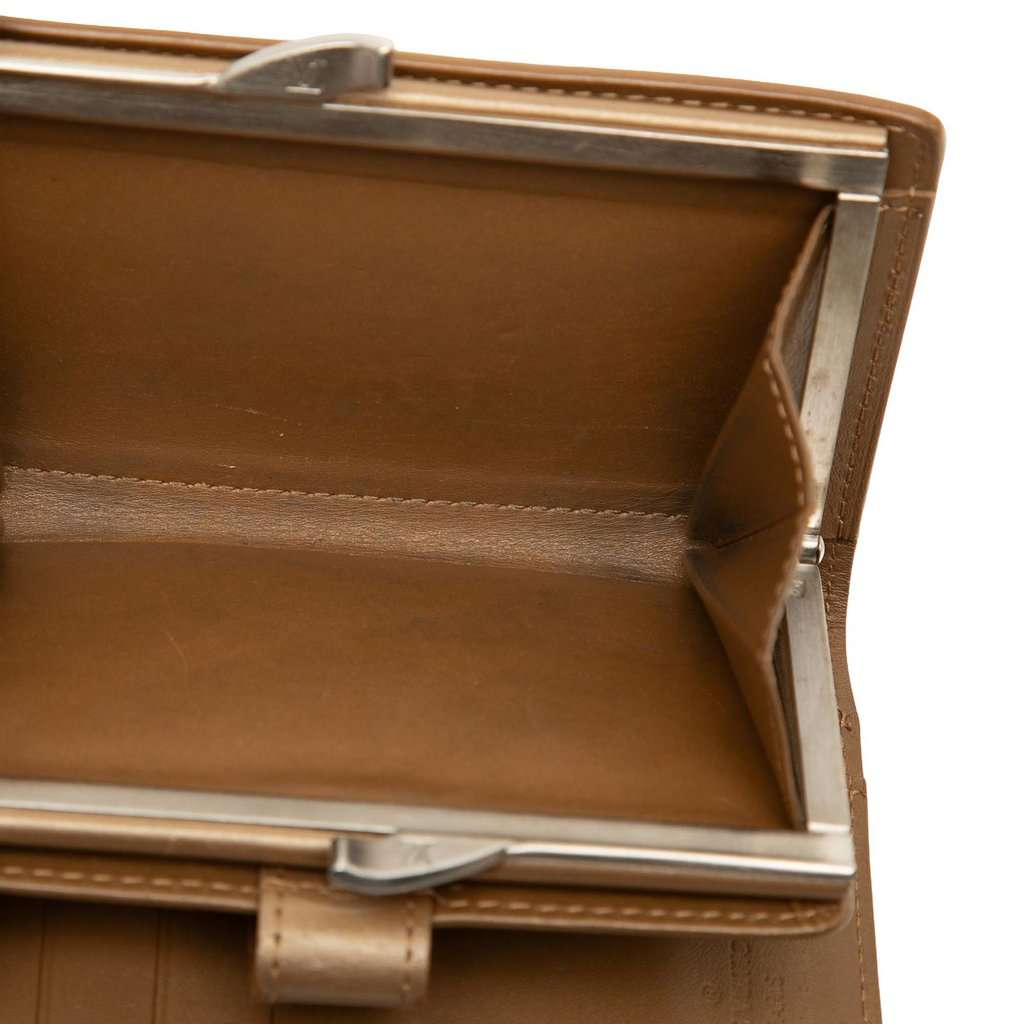 Louis Vuitton Monogram Mat French Purse Brown Leather Very good condition - Box View