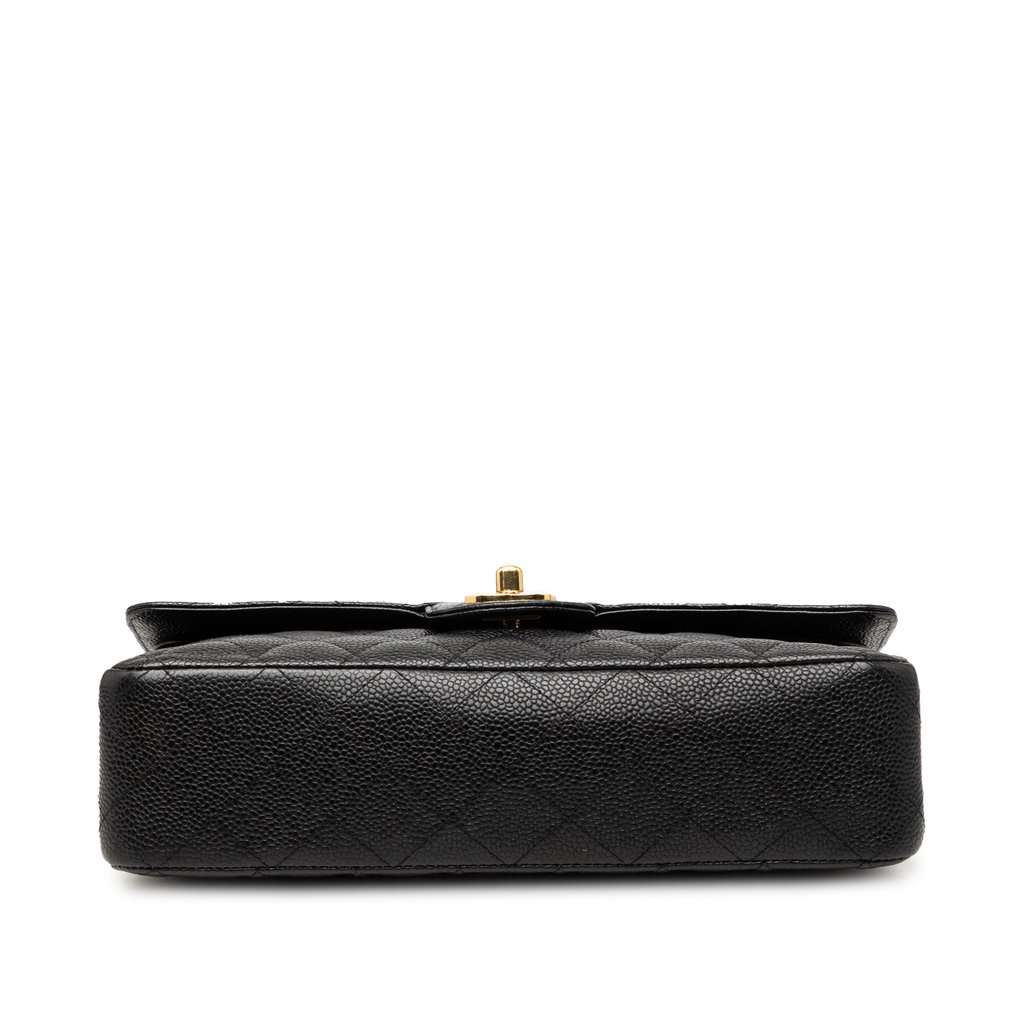 Chanel Medium Classic Caviar Double Flap Black Leather Very good condition - Inside View