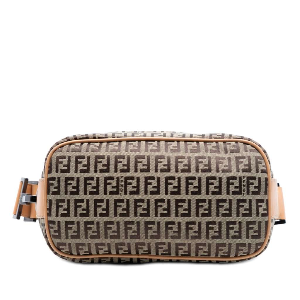 Fendi Zucchino Canvas Shoulder Bag Beige Very good condition - Inside View