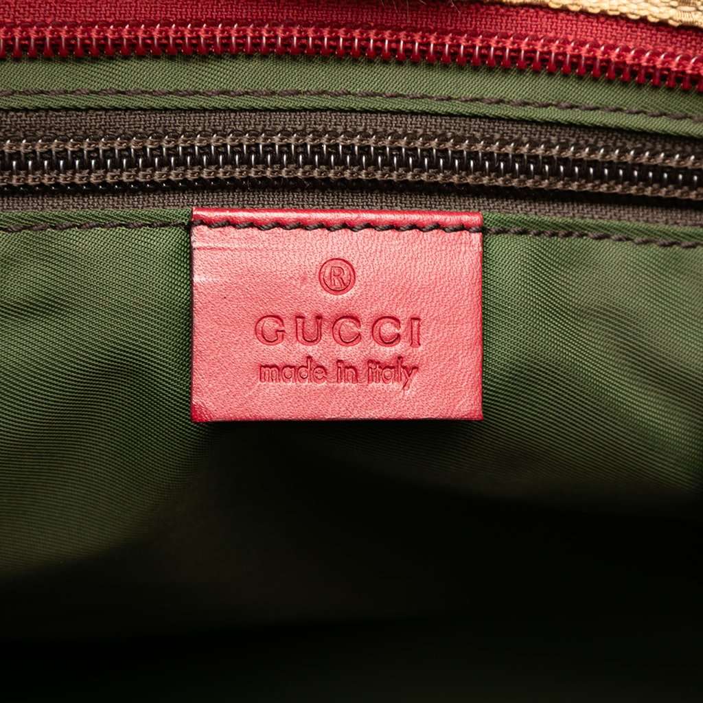 Gucci GG Canvas Web Handbag Beige Very good condition - Box View