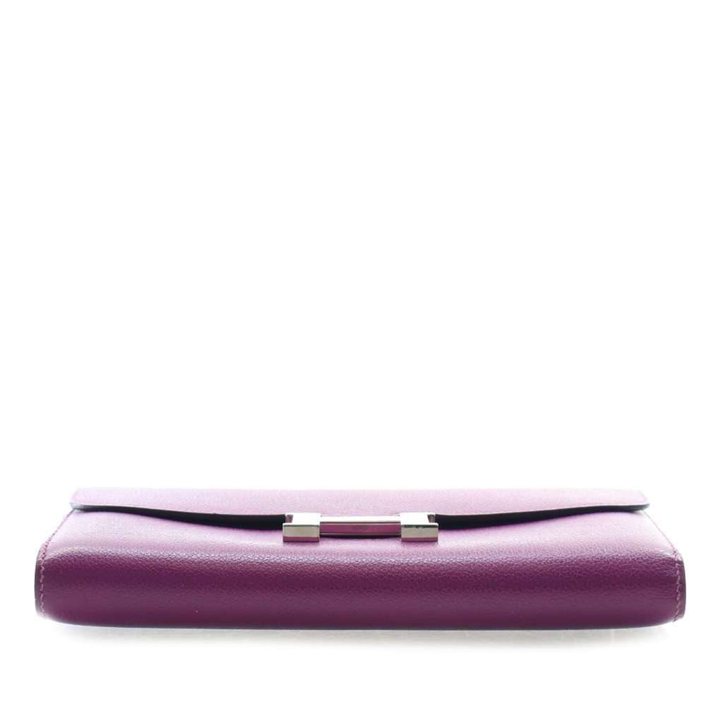 Hermès Epsom Constance Long Wallet Purple Leather Very good condition - Inside View