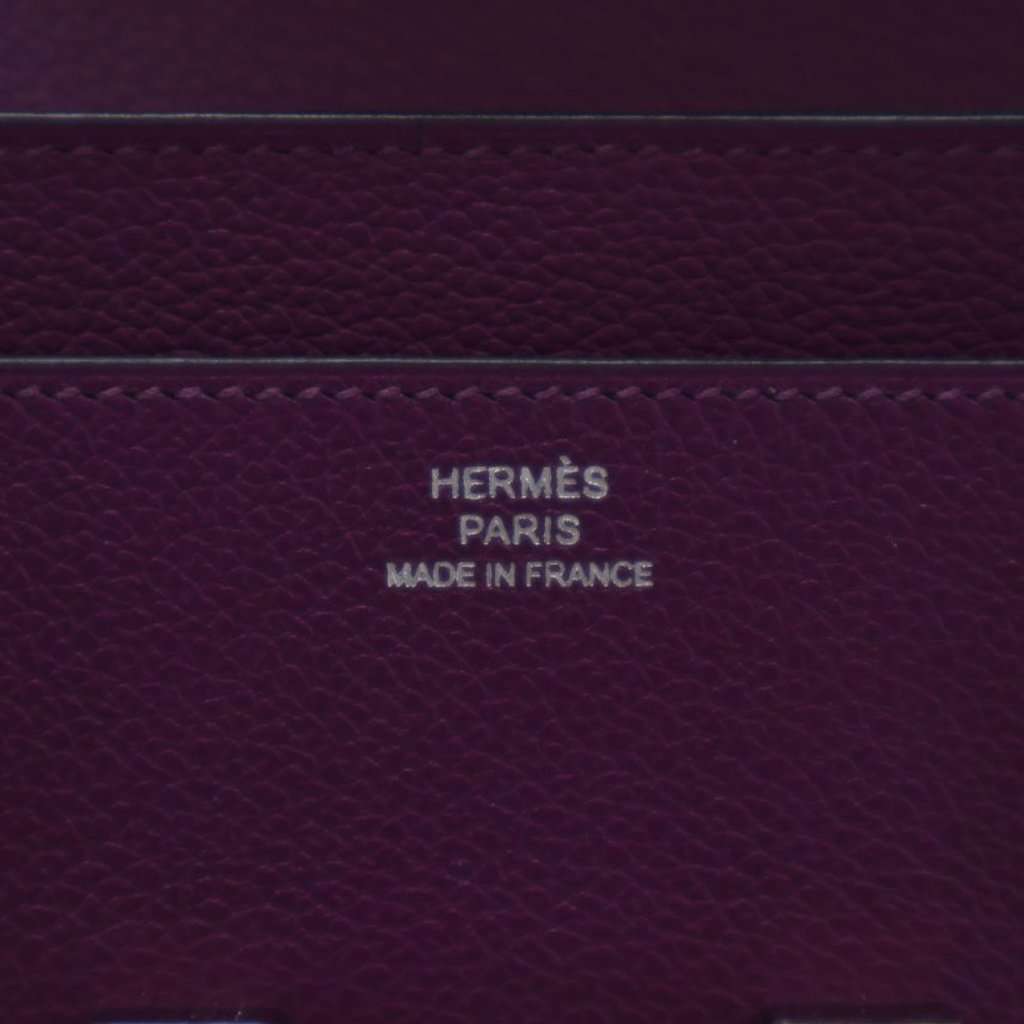 Hermès Epsom Constance Long Wallet Purple Leather Very good condition - Box View