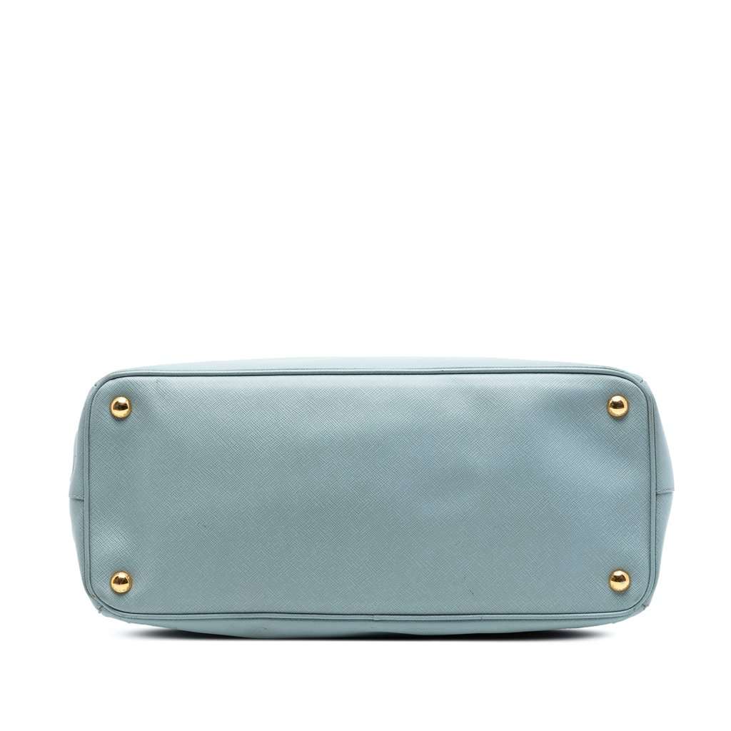 Prada Large Saffiano Lux Galleria Double Zip Satchel Blue Leather Very good condition - Inside View