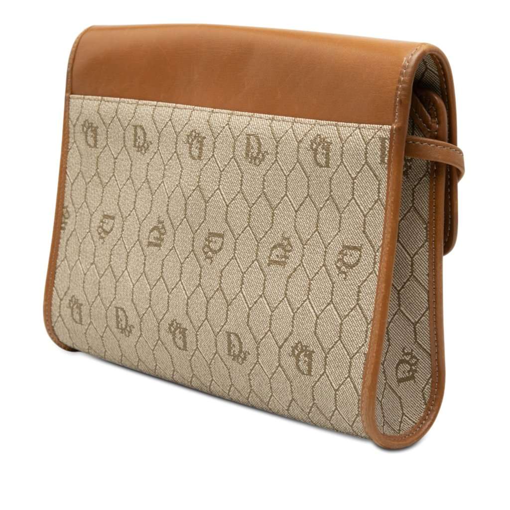 Dior Honeycomb Coated Canvas Crossbody Beige Very good condition - Back View