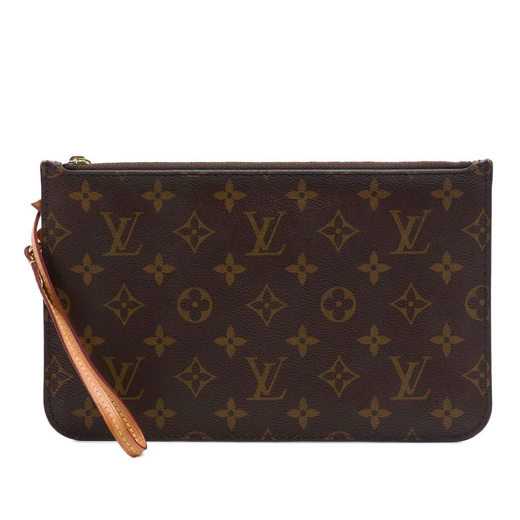 Louis Vuitton Monogram Neverfull MM Pouch Brown Very good condition - Front View