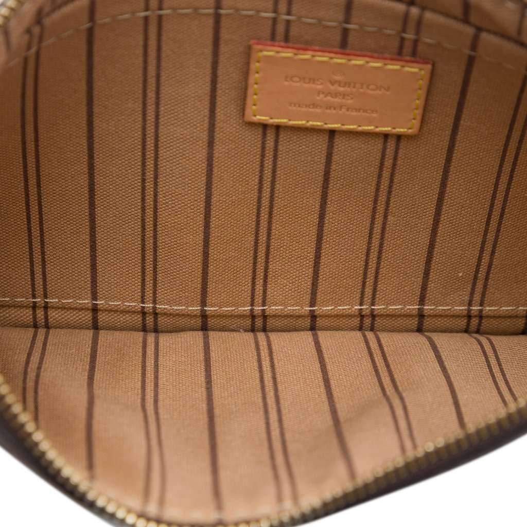 Louis Vuitton Monogram Neverfull MM Pouch Brown Very good condition - Model View
