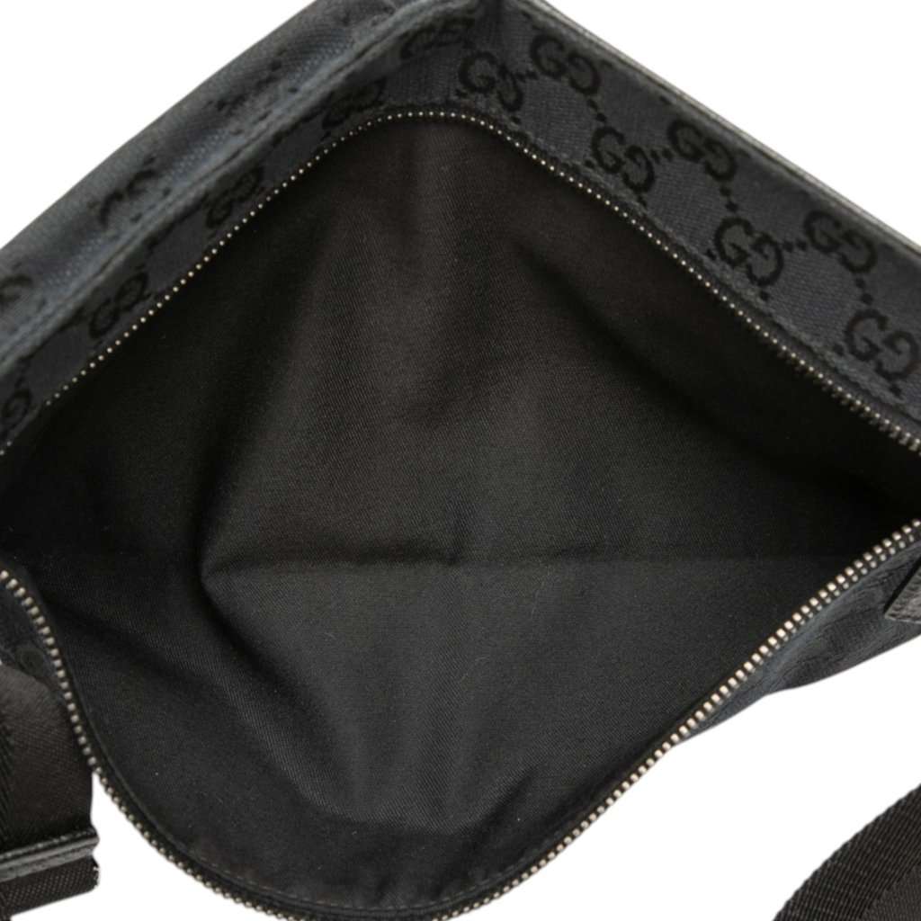Gucci GG Canvas Double Pocket Belt Bag Black Very good condition - Model View