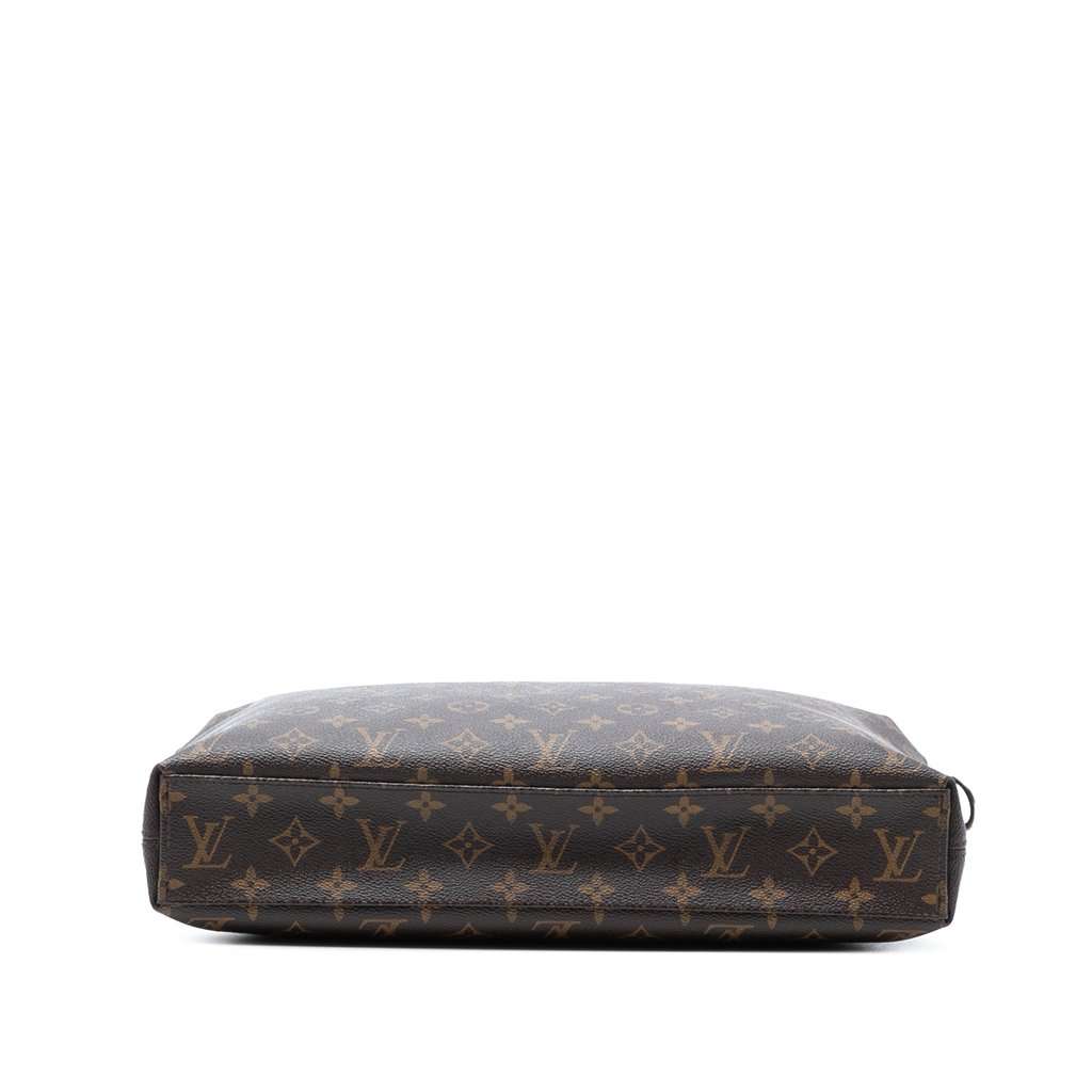 Louis Vuitton Monogram Macassar Porte Documents Jour Brown Very good condition - Inside View